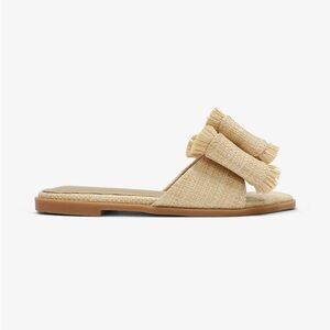 NEW | Lemonade Raffia Bow Summer Sandals Raffia Beach Slide Summer Flats
